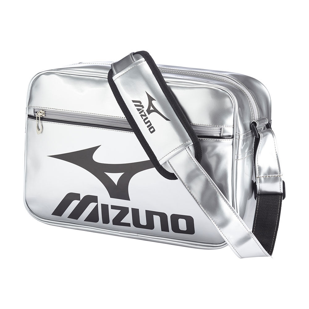 Mens Mizuno RB Enamel S Bag Silver/Black Philippines (BHUWPR360)